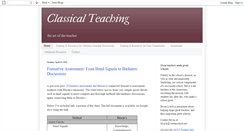 Desktop Screenshot of classicalteaching.com